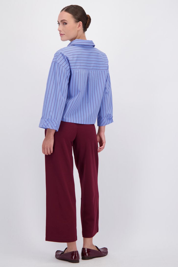 Achterkant van Wijde bordeaux broek door JDY voor Dames