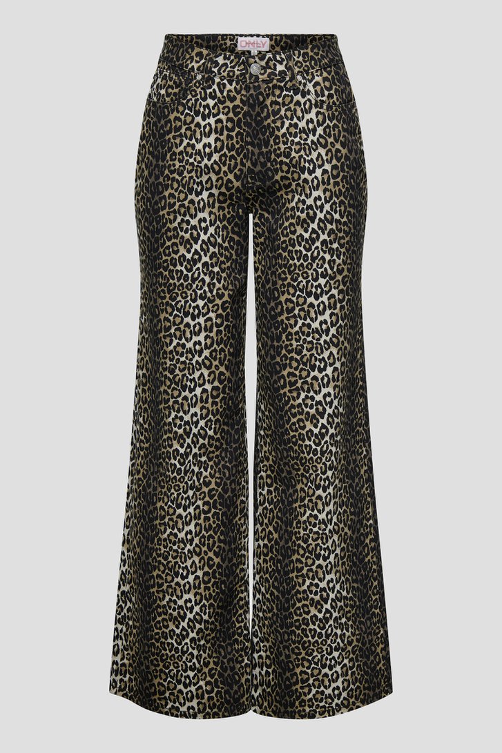 Wijde broek met animal print van Only Carmakoma voor Dames