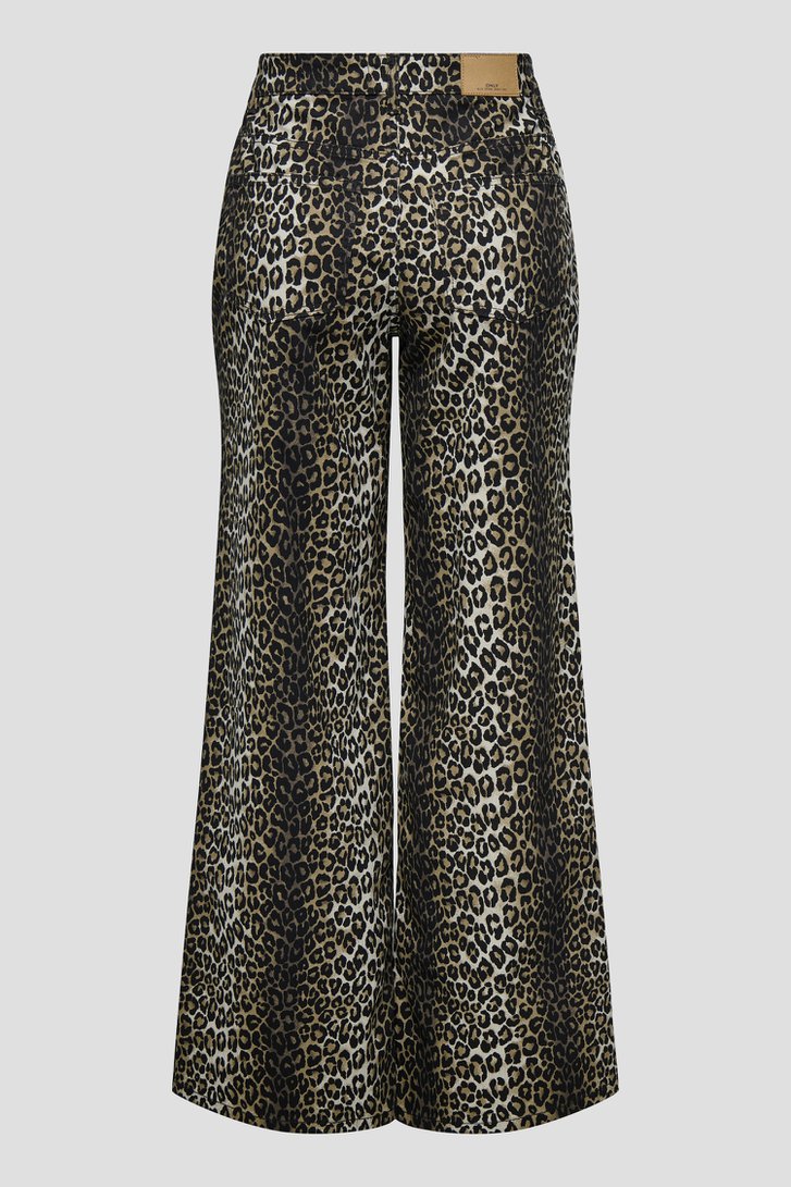 Wijde broek met animal print van Only Carmakoma voor Dames