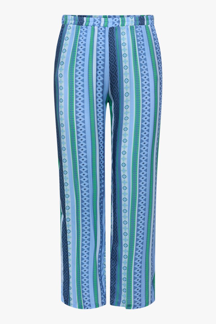 Wijde broek met blauw-groene print van Only Carmakoma voor Dames