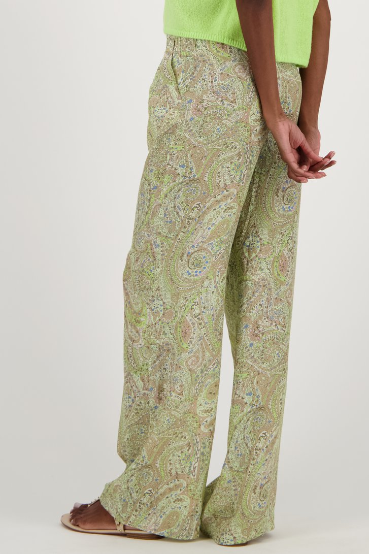 Wijde broek met fijne paisley print van Louise voor Dames