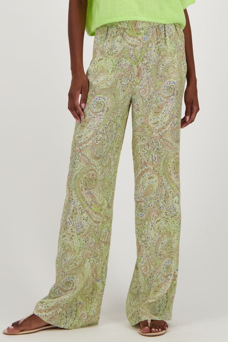 Wijde broek met fijne paisley print van Louise voor Dames