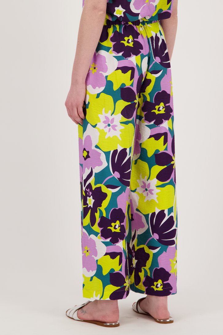 Wijde broek met kleurrijke bloemenprint van Libelle voor Dames
