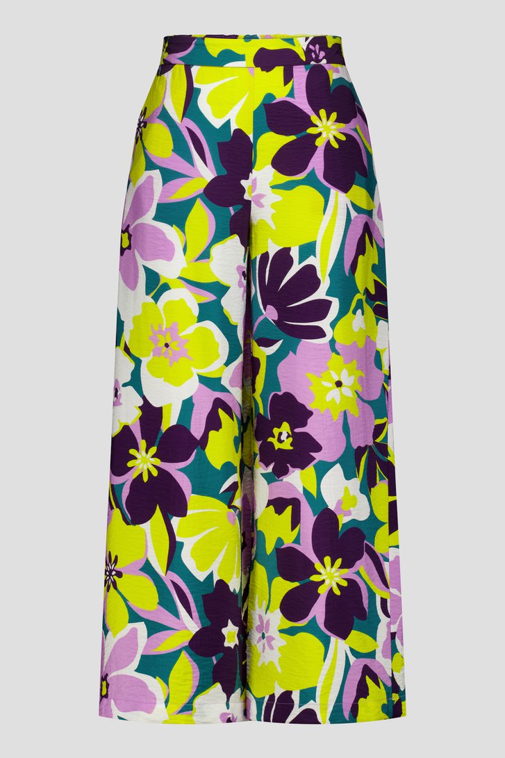 Wijde broek met kleurrijke bloemenprint van Libelle voor Dames
