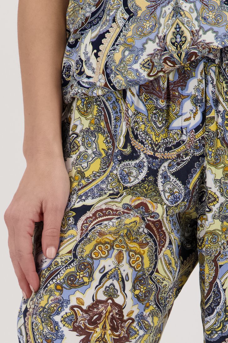 Wijde broek met paisley print van Claude Arielle voor Dames