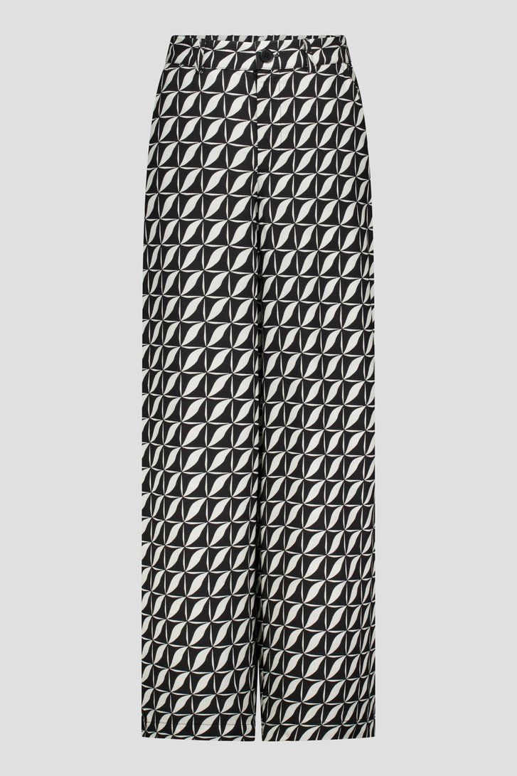 Wijde broek met zwart-wit print van More & More voor Dames