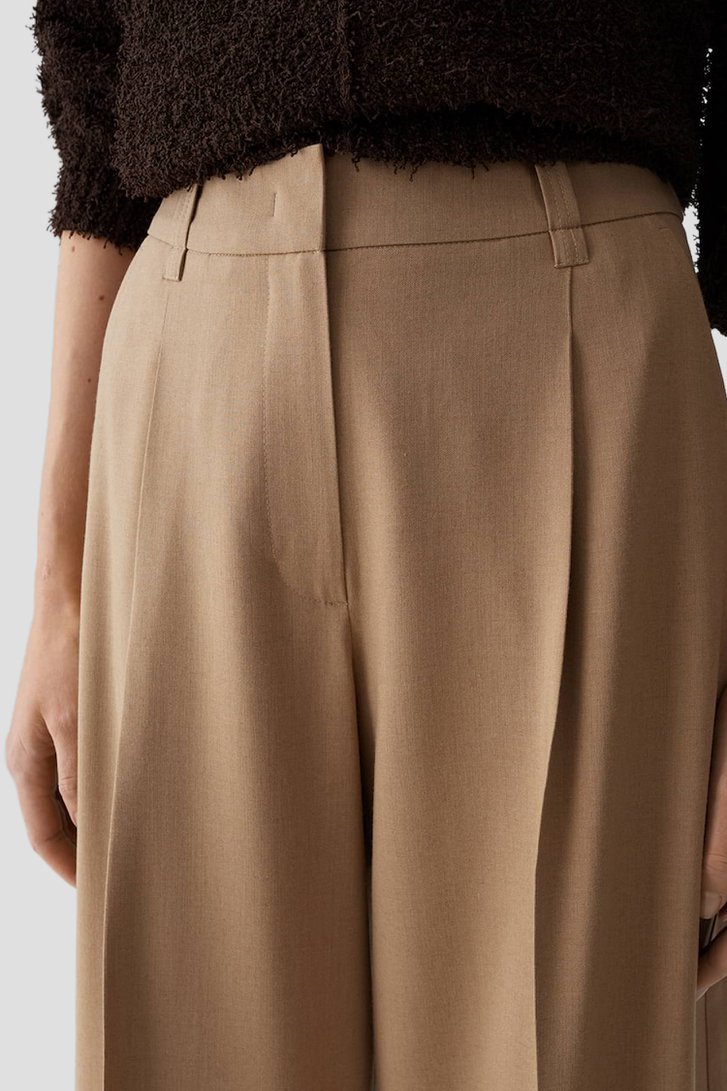 Extra foto 1 van Wijde bruine broek met elastische tailleband door Opus pants voor Dames