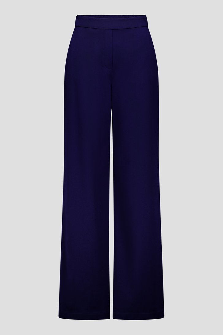 Productfoto 2 van Wijde donkerblauwe broek met elastische tailleband door Liberty Island voor Dames