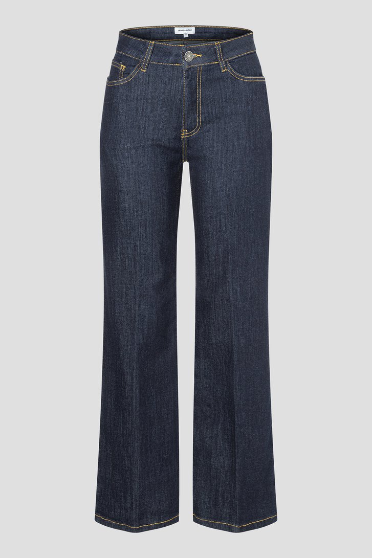 Productfoto 4 van Wijde donkerblauwe jeans  door More & More voor Dames