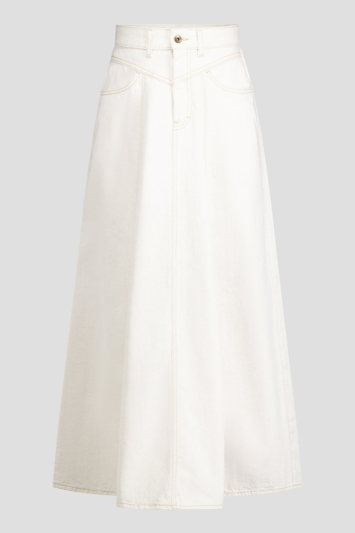 Productfoto 1 van Wijde ecru jeansrok  door Liberty Island Denim voor Dames