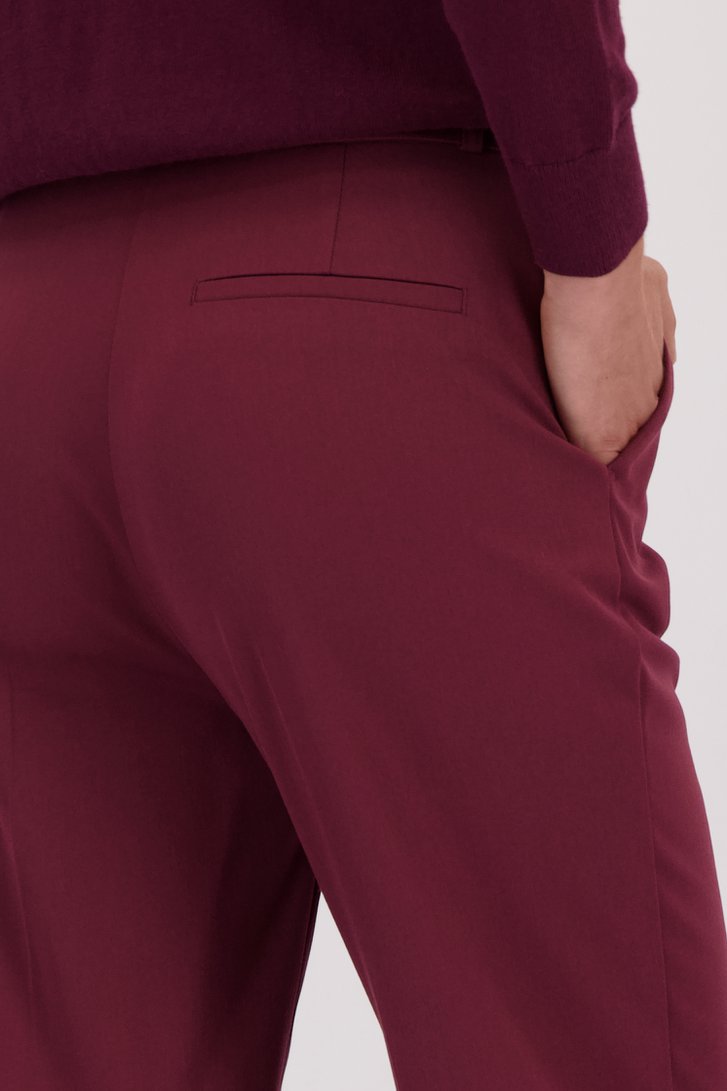 Detail van Wijde geklede broek - Bordeaux door Liberty Island voor Dames
