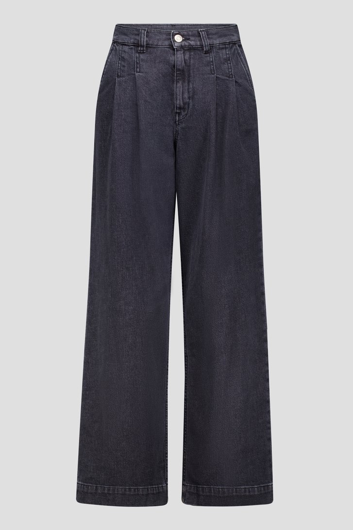 Productfoto 1 van Wijde grijze jeans met verwassen look door Murielle Victorine Scherre voor Dames