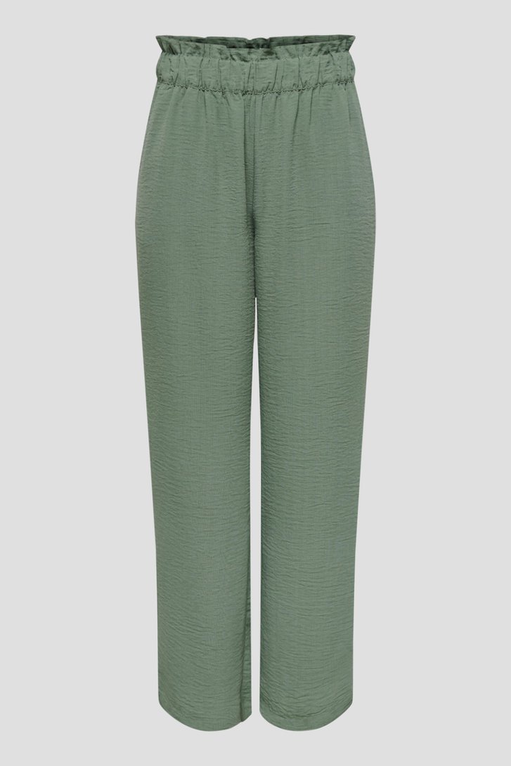 Wijde kaki broek met elastische taille van JDY voor Dames