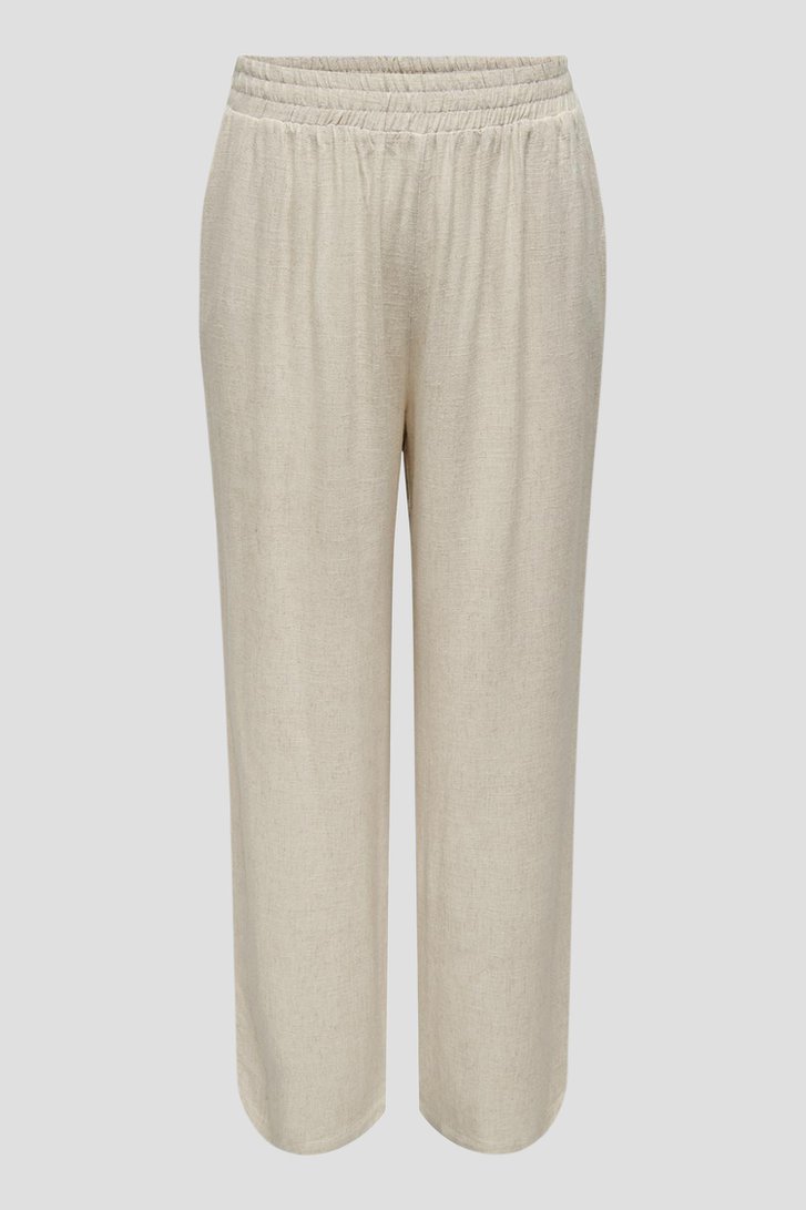 Wijde lichtbeige broek van Only Carmakoma voor Dames