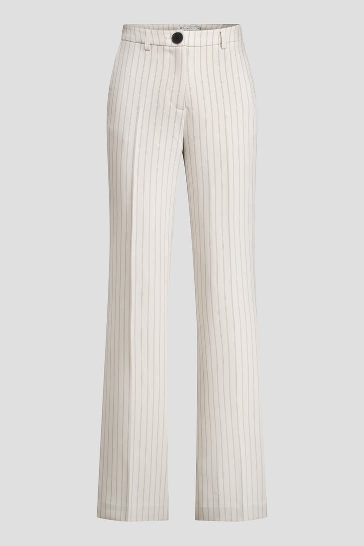 Productfoto 1 van Wijde lichtgrijze broek met strepen door D'Auvry voor Dames