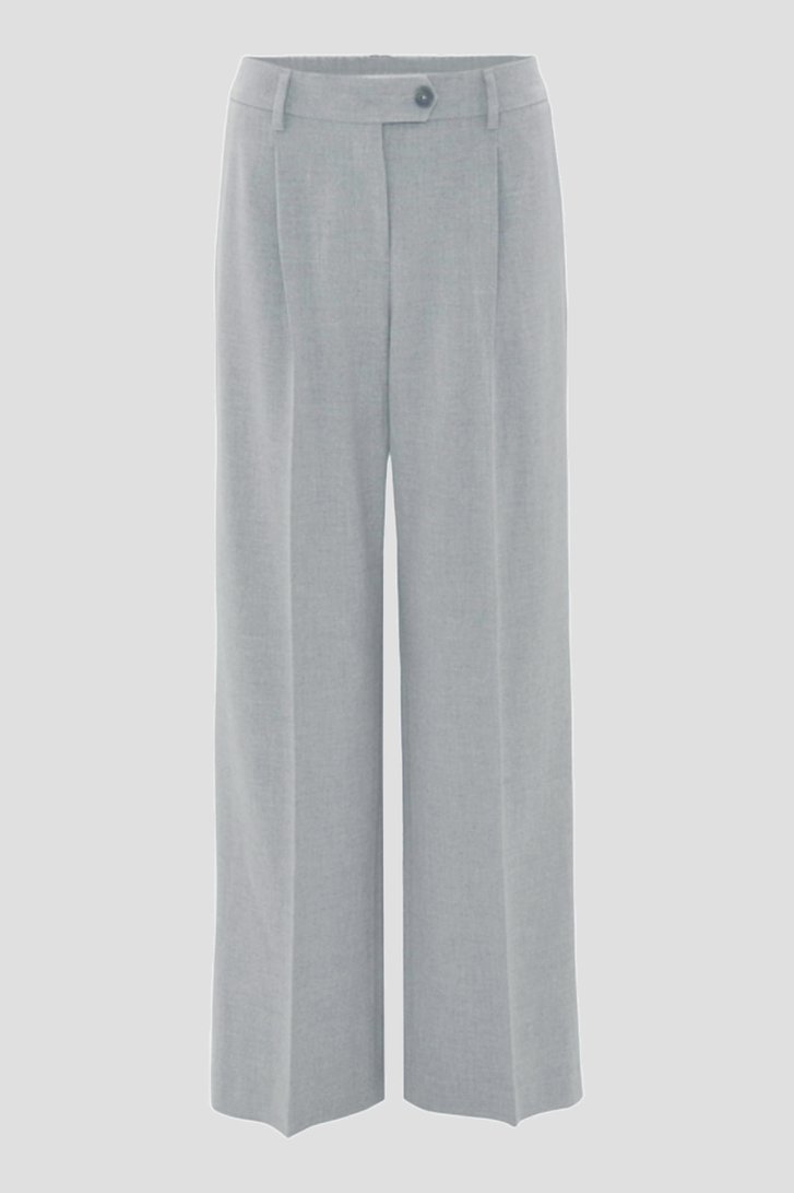 Wijde lichtgrijze broek van Opus voor Dames