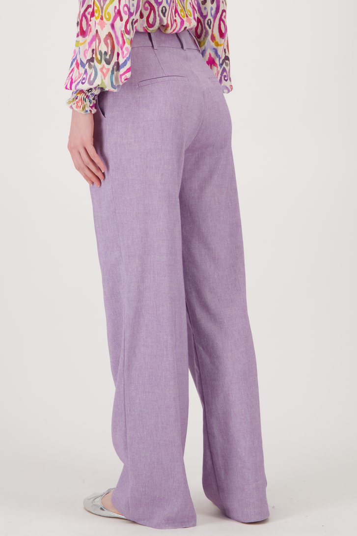 Wijde paarse broek van Geisha voor Dames