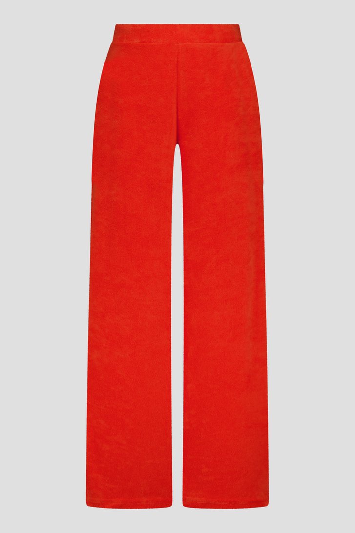 Wijde rode broek in badstof van JDY voor Dames