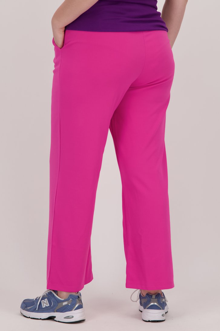 Wijde roze broek van Only Carmakoma voor Dames