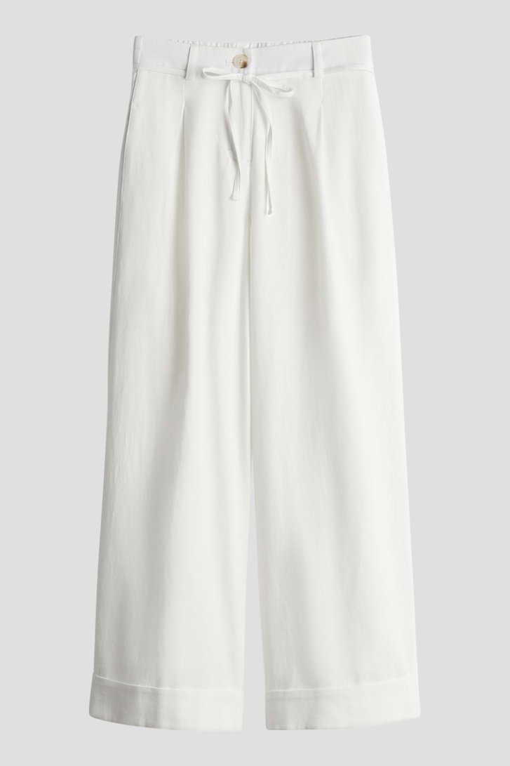 Wijde witte broek - 7/8 lengte van Opus voor Dames