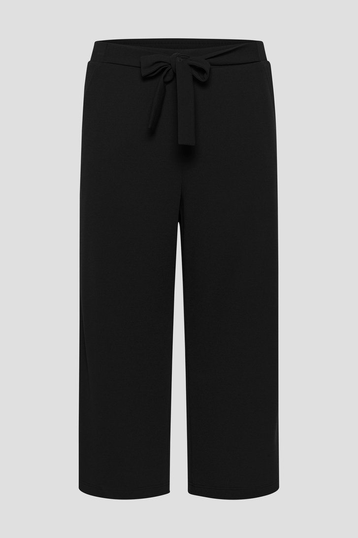 Productfoto 1 van Wijde zwarte broek - 7/8 lengte door Kaffe Curve voor Dames
