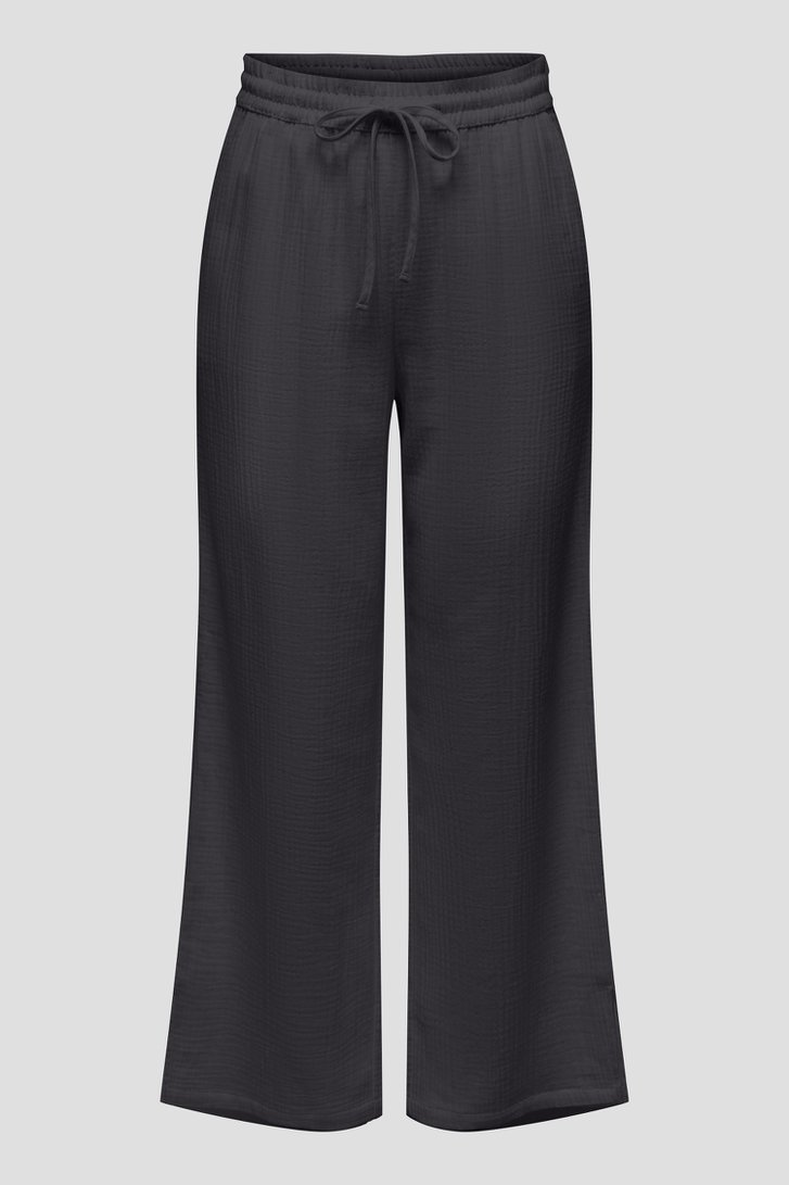 Wijde zwarte broek met tetralook van JDY voor Dames
