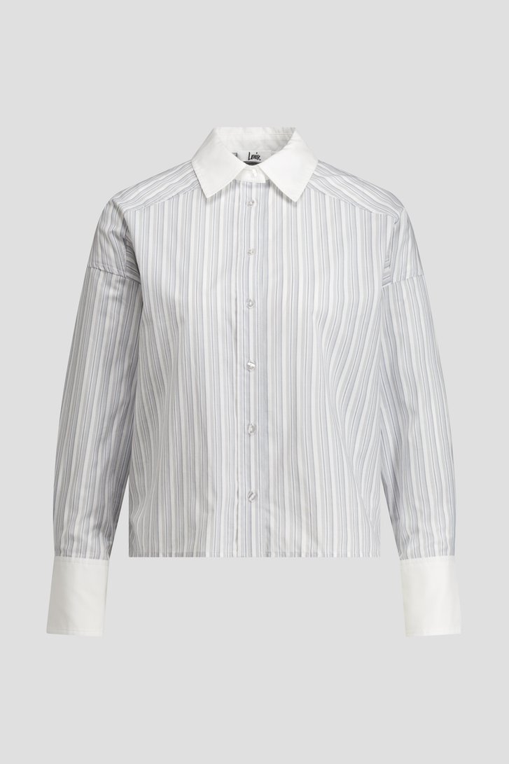 Productfoto 1 van Wit-grijs gestreepte blouse door Louise voor Dames
