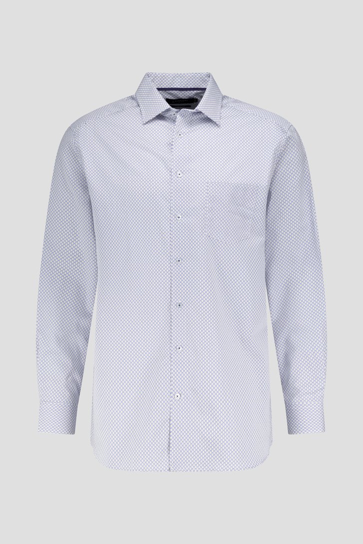 Productfoto 3 van Wit hemd met fijne print - Comfort fit door Dansaert Black voor Heren