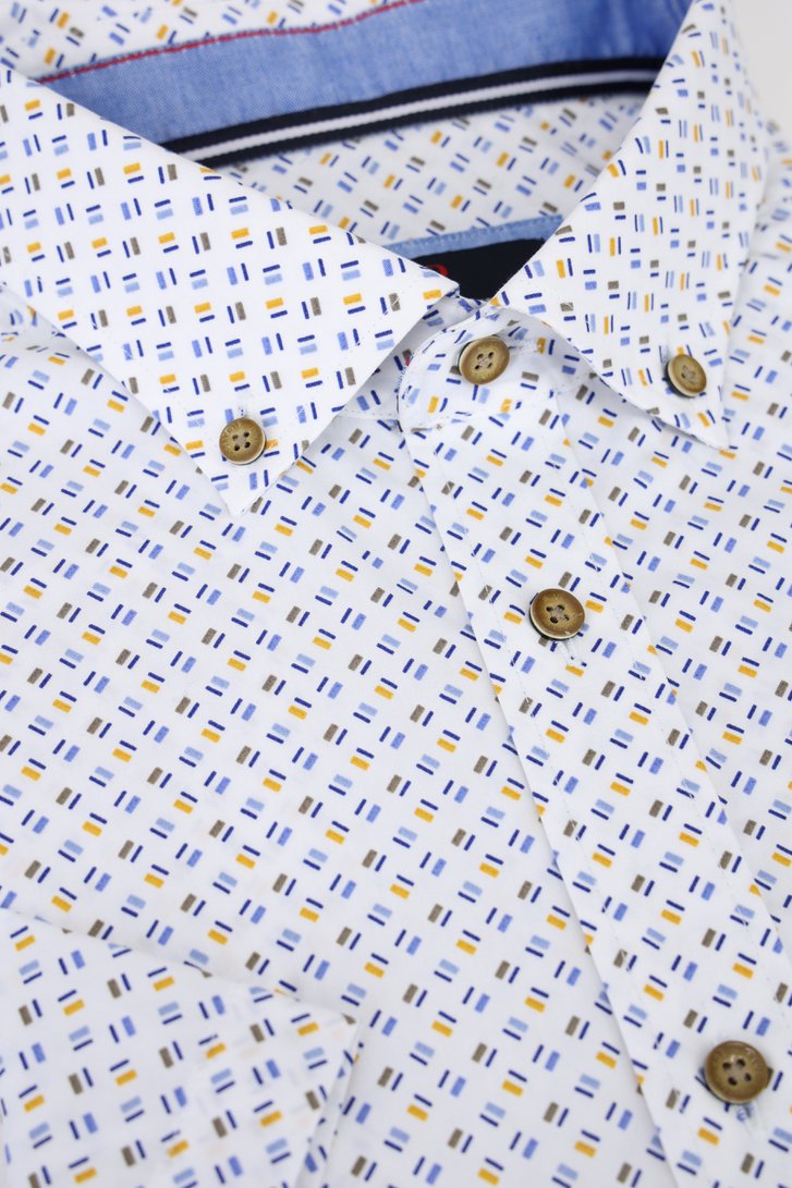 Wit hemd met fijne print - Comfort fit van Dansaert Blue voor Heren
