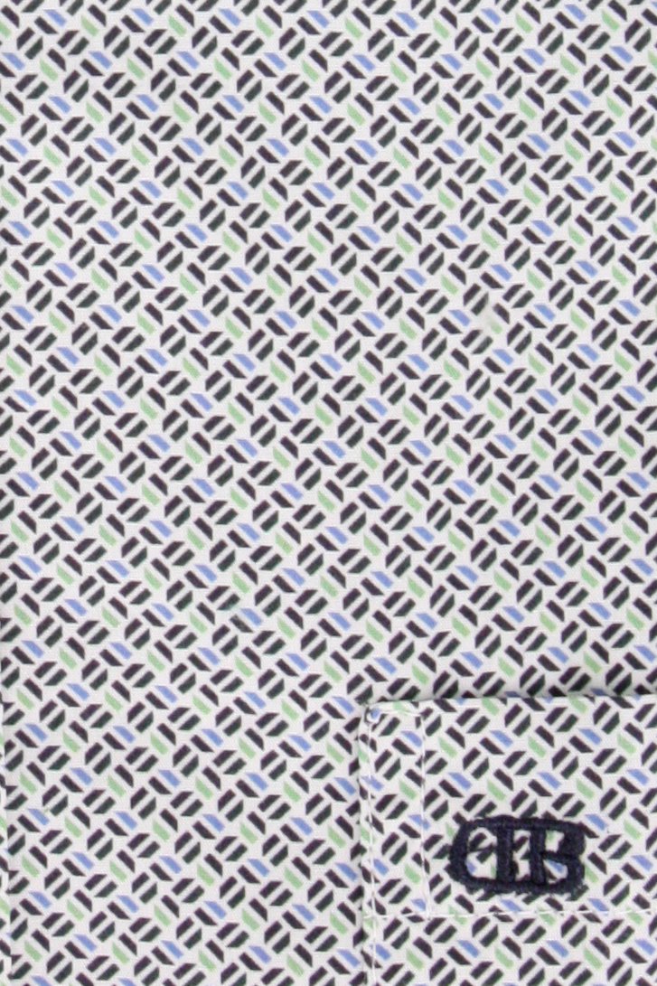 Wit hemd met fijne print - Regular fit van Dansaert Blue voor Heren