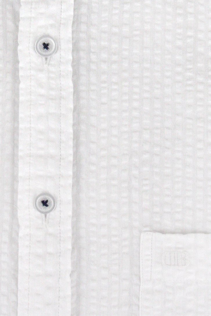 Wit hemd met fijne structuur - regular fit van Dansaert Blue voor Heren
