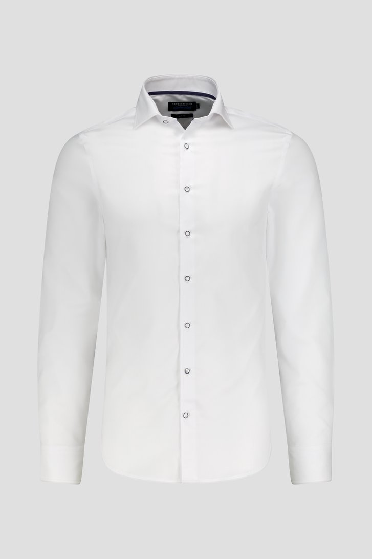 Wit hemd met fijne structuur - Slim fit van Dansaert Black voor Heren