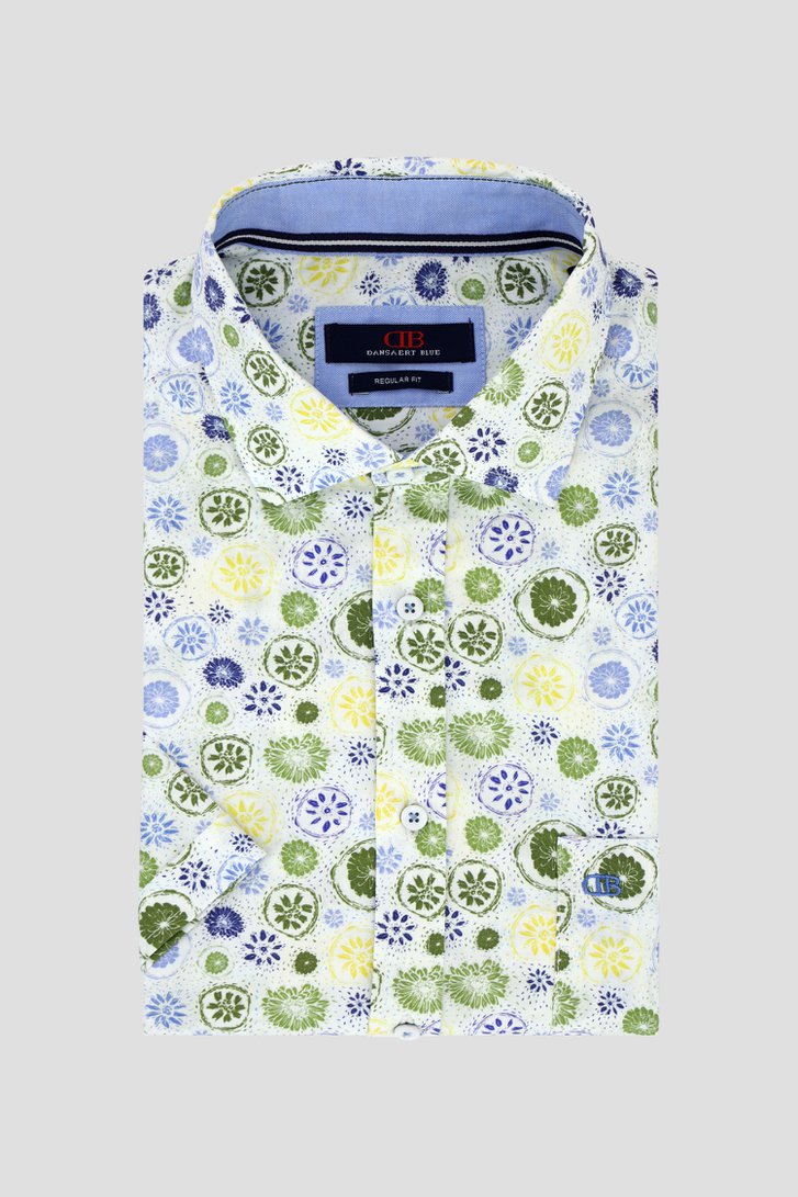 Wit hemd met grafische print - Regular fit van Dansaert Blue voor Heren