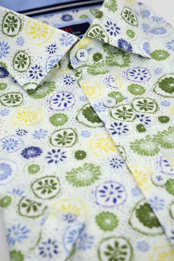 Wit hemd met grafische print - Regular fit van Dansaert Blue voor Heren
