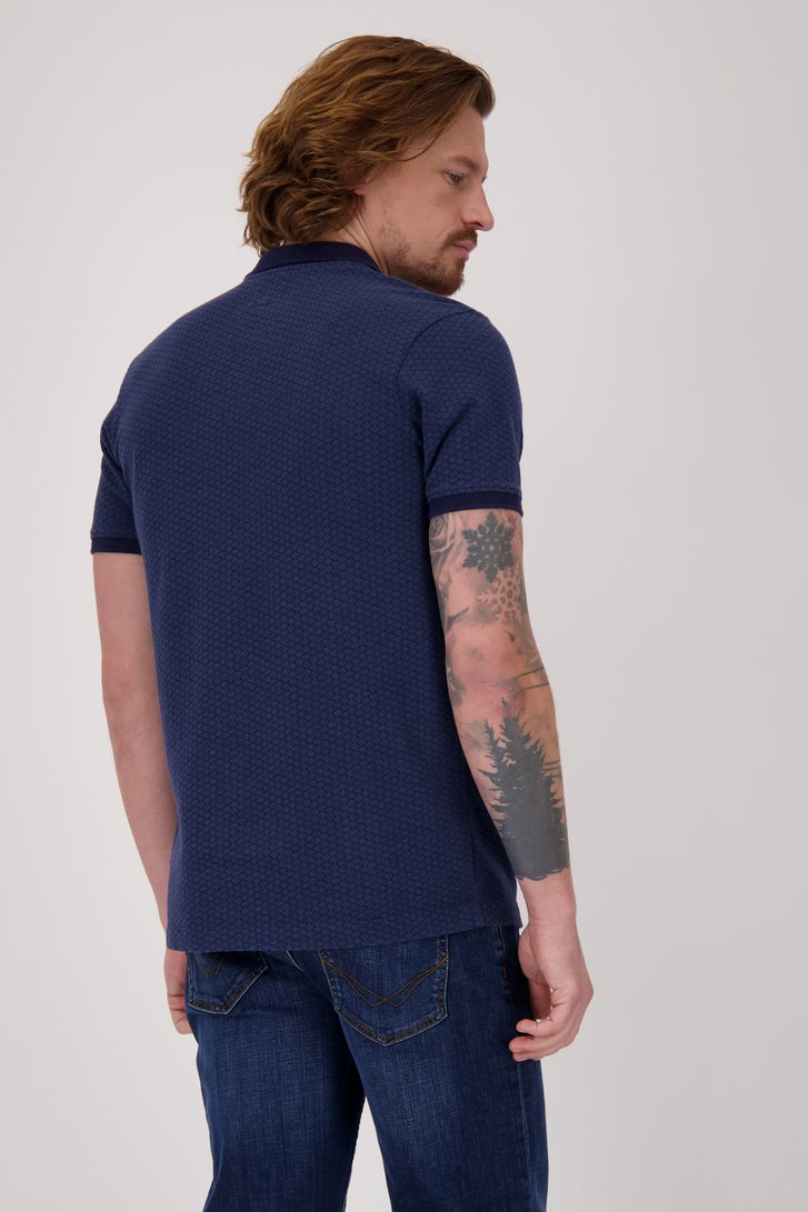 Wit hemd met kaki print, korte mouw - Regular fit van Bluefields voor Heren