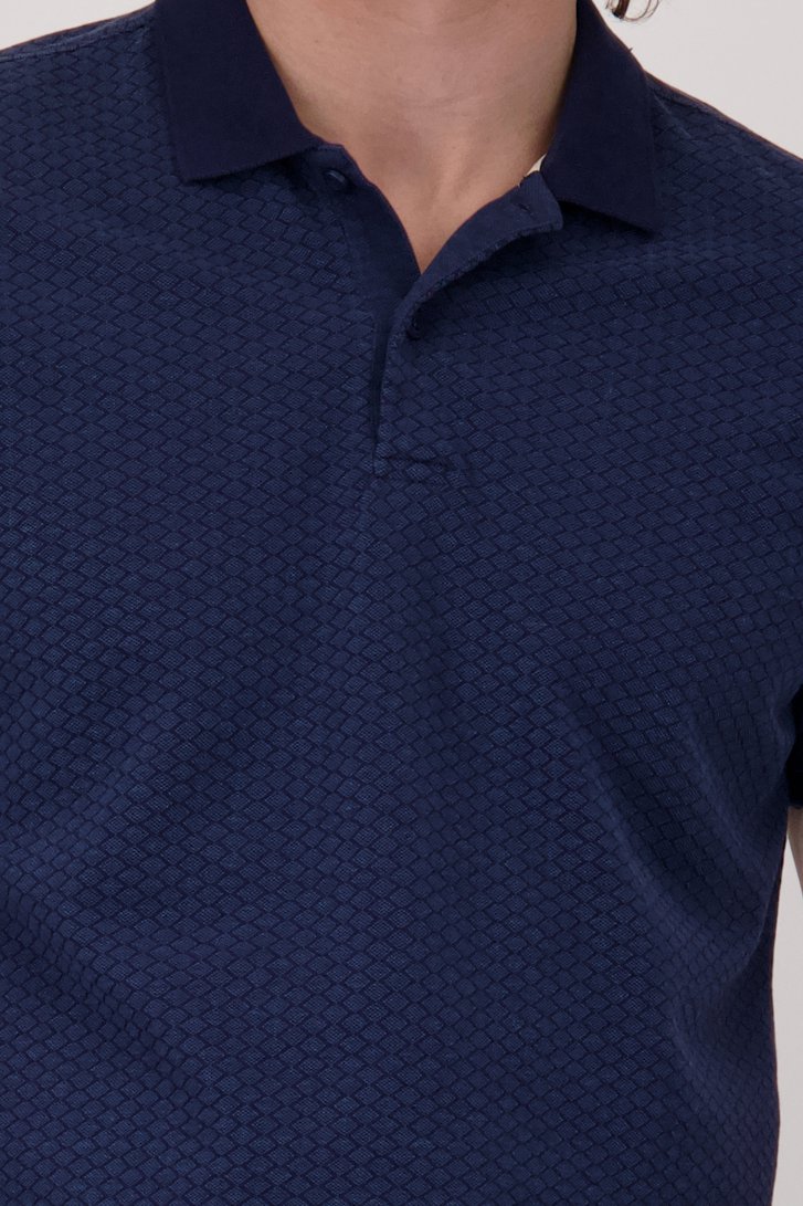 Wit hemd met kaki print, korte mouw - Regular fit van Bluefields voor Heren