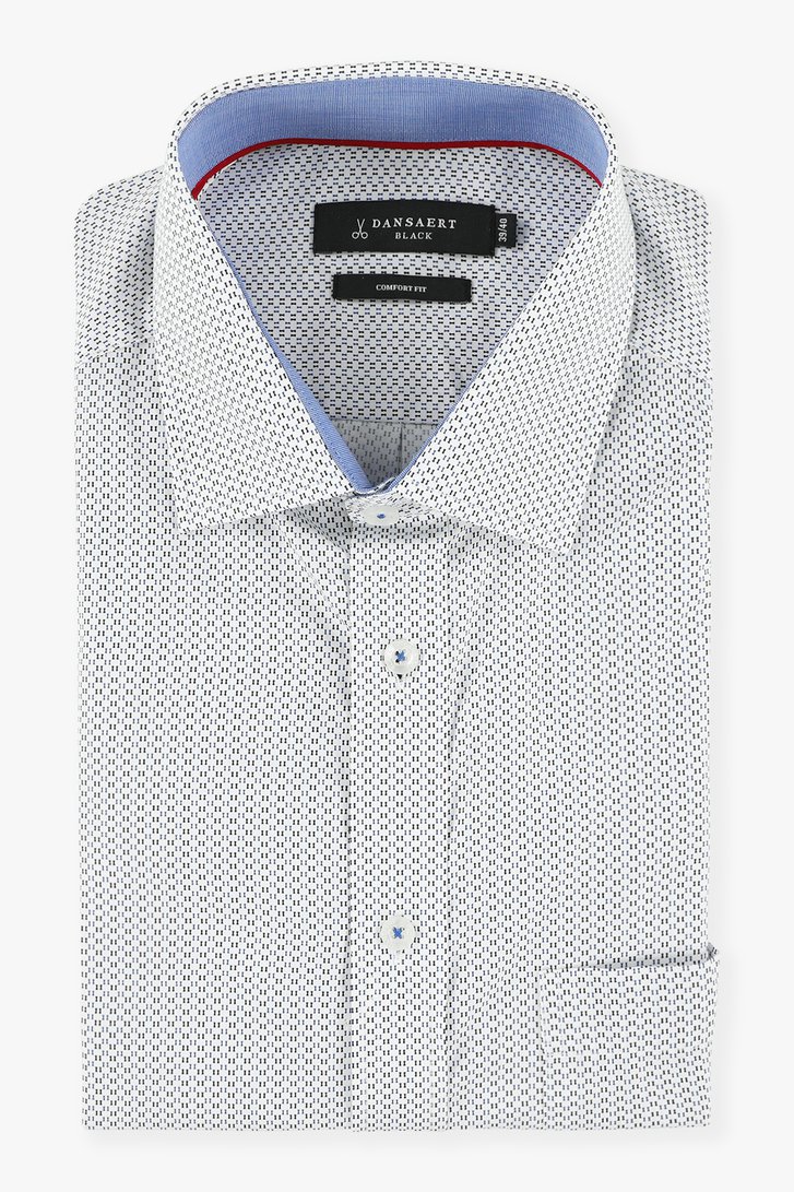 Wit hemd met print - comfort fit 