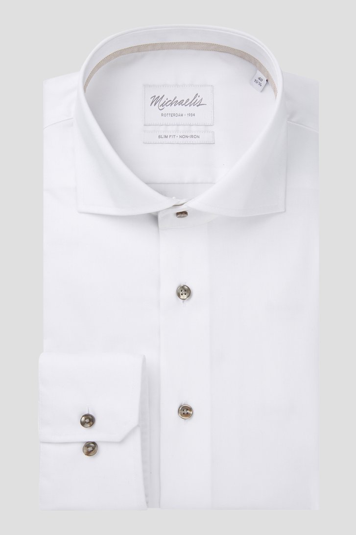 Wit hemd - Slim fit van Michaelis voor Heren