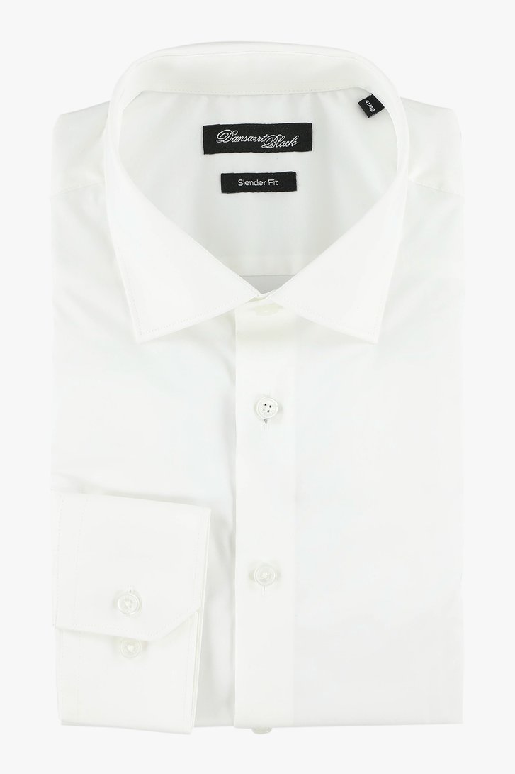 Wit katoenen hemd - slim fit van Dansaert Black voor Heren