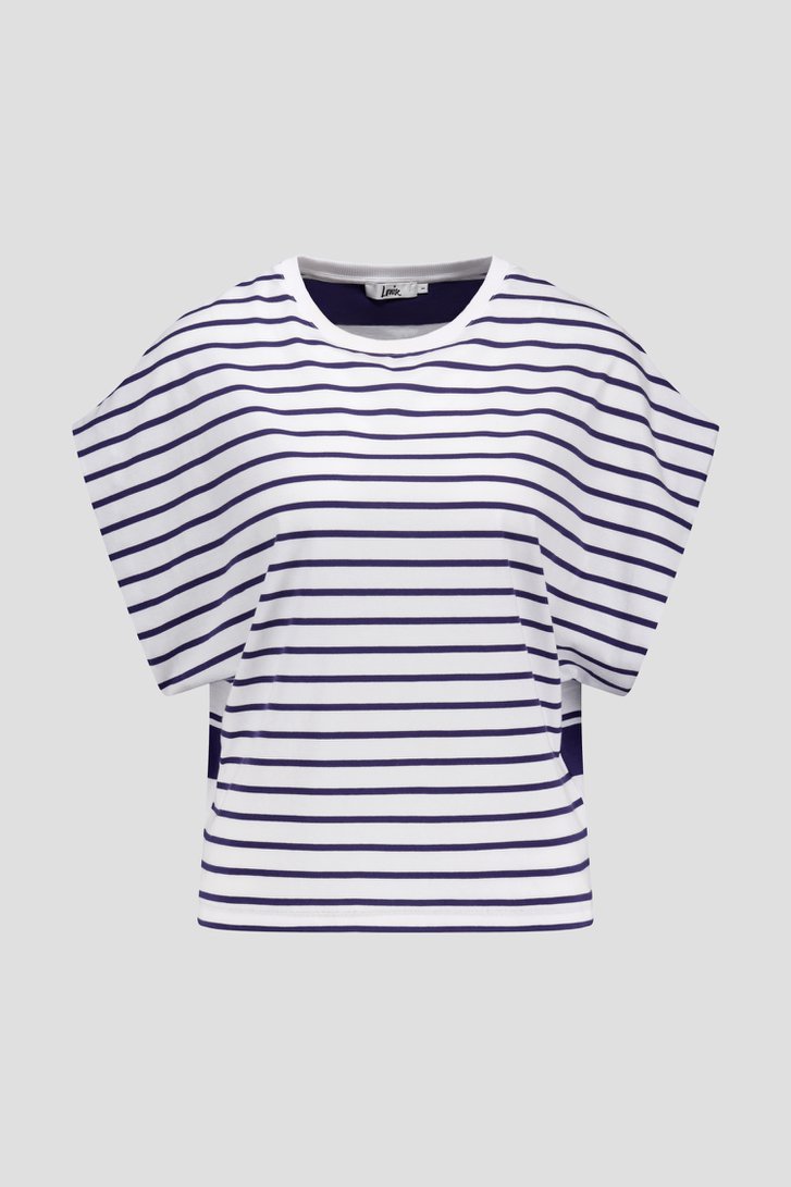 Productfoto 1 van Wit T-shirt met Bretonse streep door Louise voor Dames