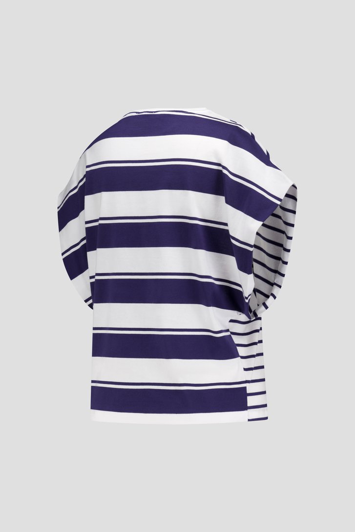 Productfoto 2 van Wit T-shirt met Bretonse streep door Louise voor Dames