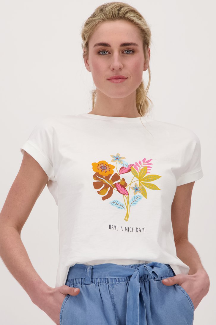 doolhof vlinder Blanco T-shirts dames | Shop nu eenvoudig online | e5