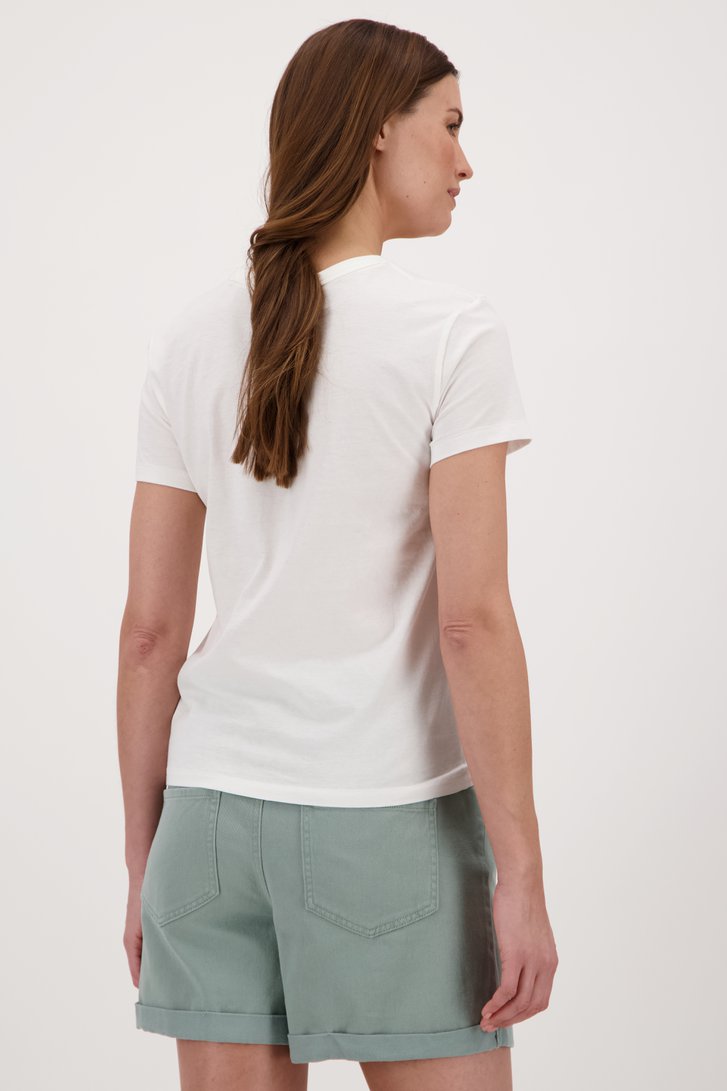 Wit T-shirt met opschrift  van JDY voor Dames