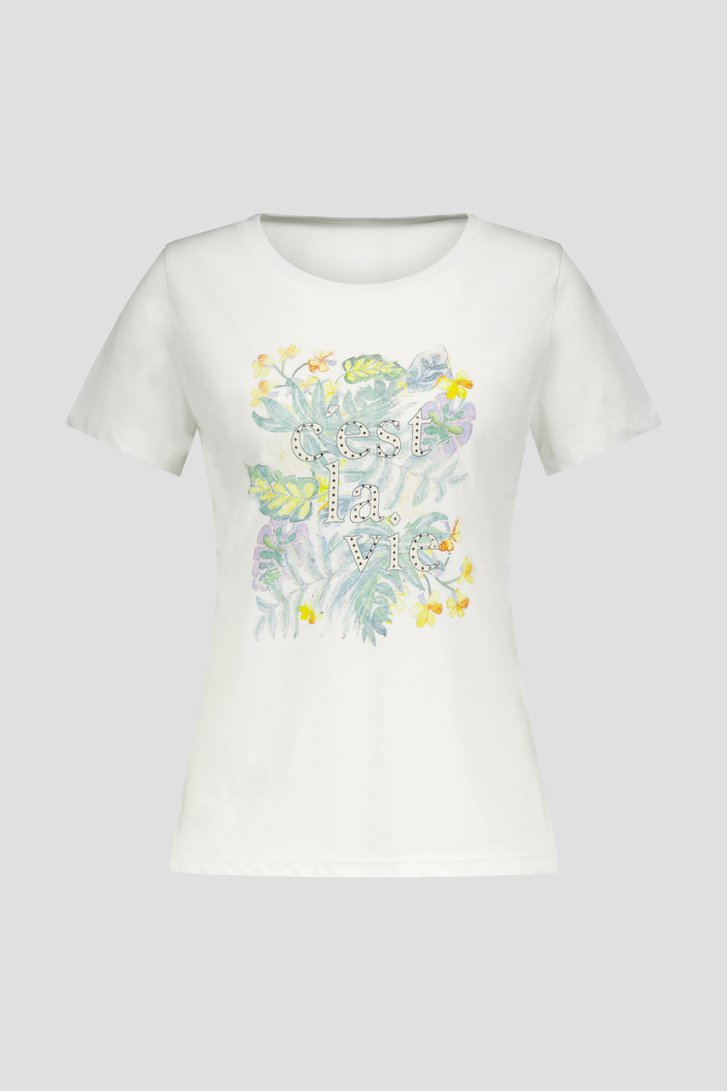 Wit T-shirt met print van More & More voor Dames