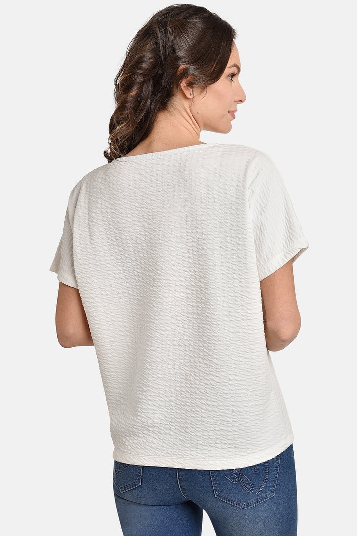 Wit T-shirt met textuur van Bicalla voor Dames