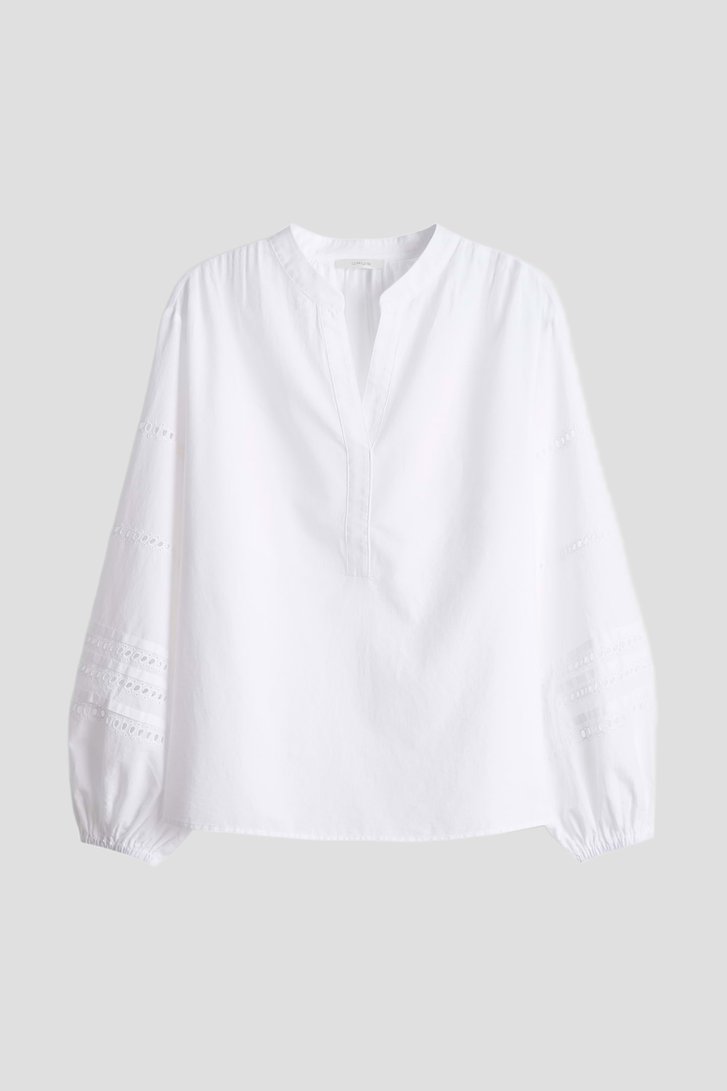 Productfoto 1 van Witte blouse met broderie anglaise door Opus voor Dames
