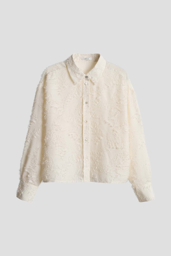 Productfoto 1 van Witte blouse met fijne franjes door Opus voor Dames