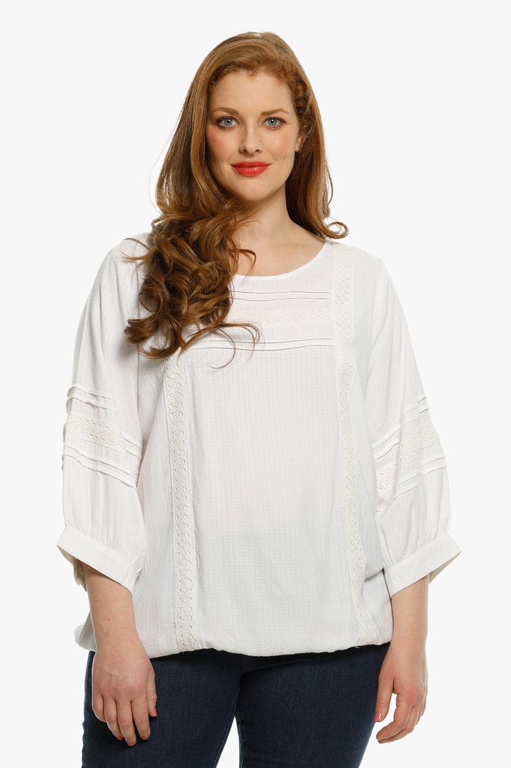 details Safe Restraint Witte blouse met kanten details van Zhenzi | 9442645 | e5