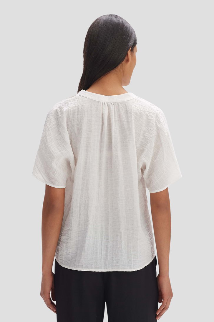 Witte blouse met korte mouwen van Opus voor Dames