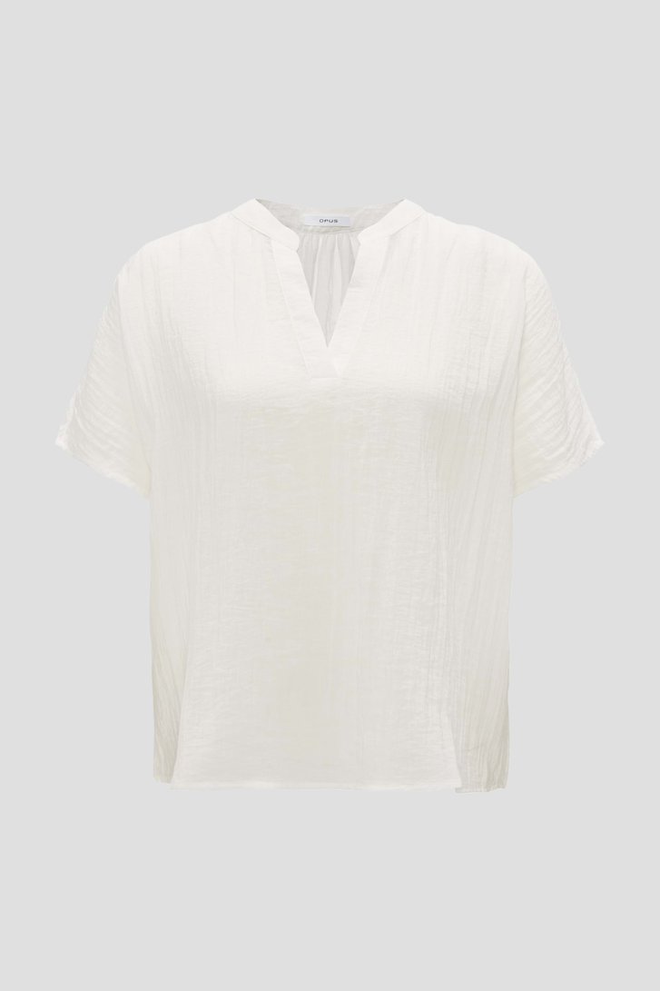 Witte blouse met korte mouwen van Opus voor Dames